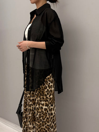 Tencel sheer shirt
