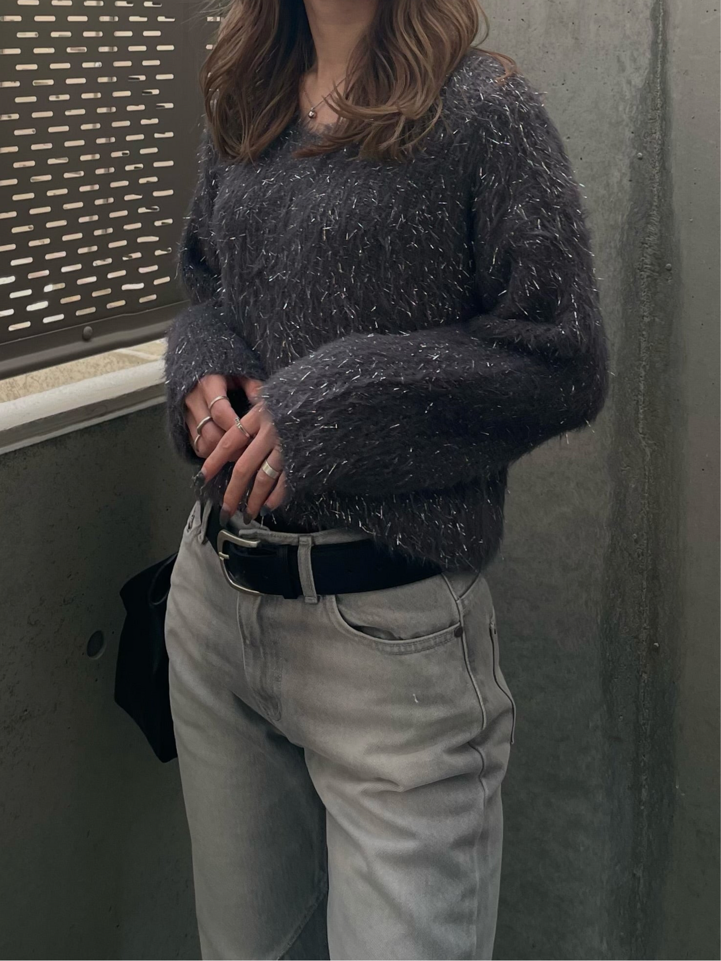 GLITTER SHAGGY KNIT