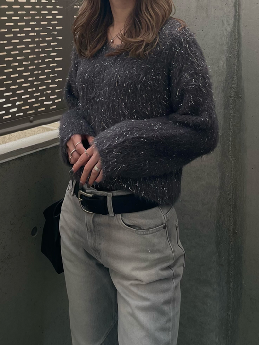GLITTER SHAGGY KNIT