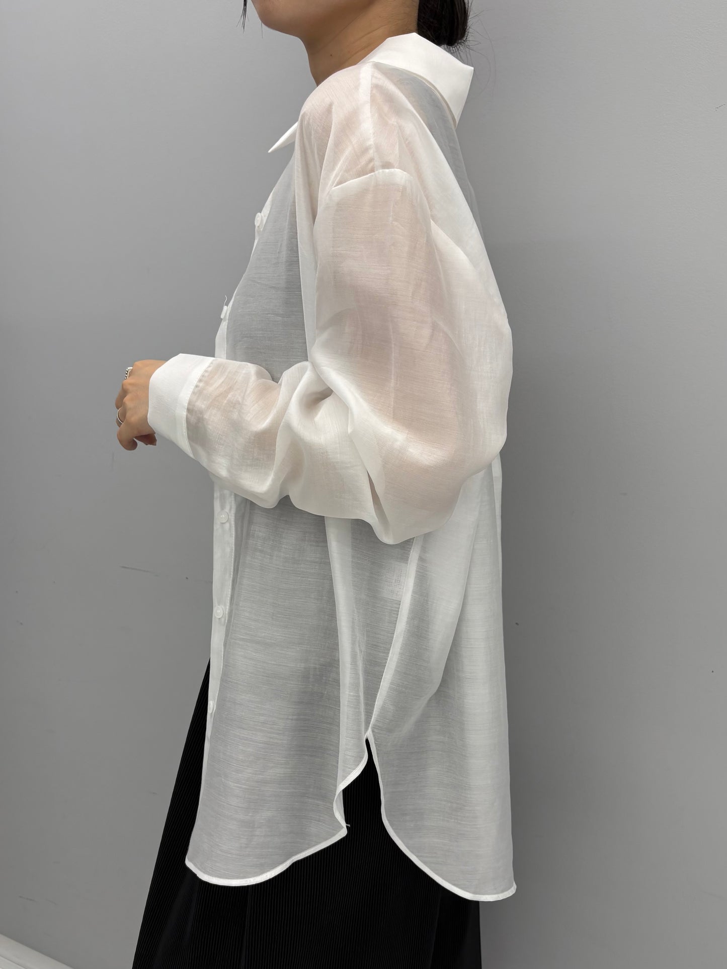Tencel sheer shirt