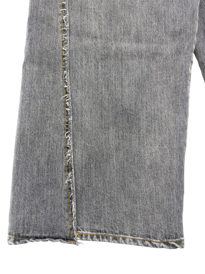 W pocket wide denim