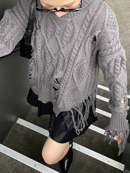 FRINGE OVER KNIT