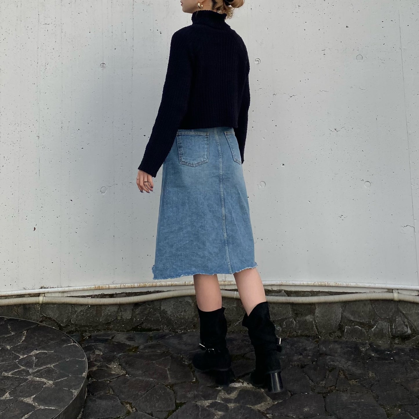 MIDI DENIM SKIRT
