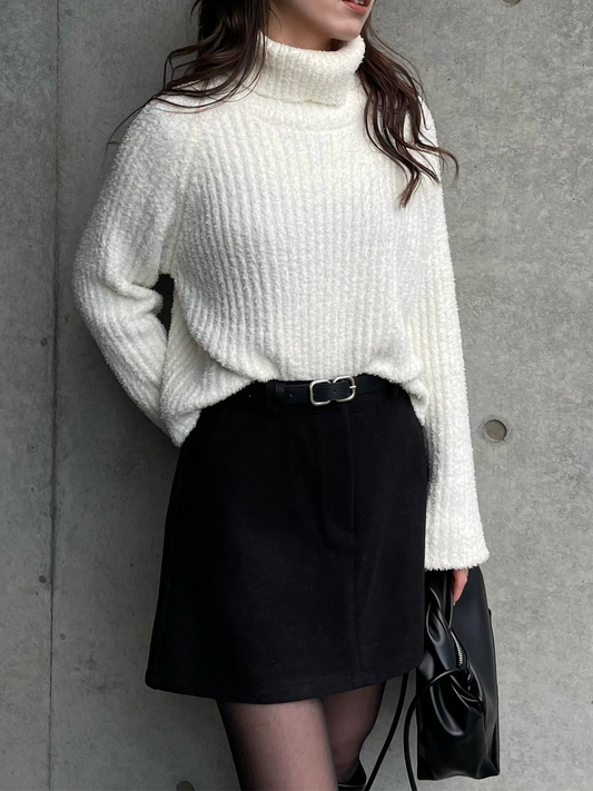 LOOSE TURTLE KNIT TOPS