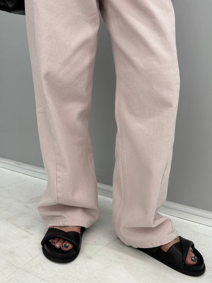 Pigment color wide denim