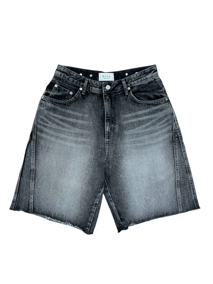 Button design half denim