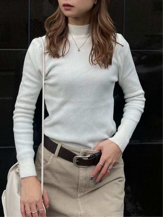 SIMPLE HIGH NECK KNIT