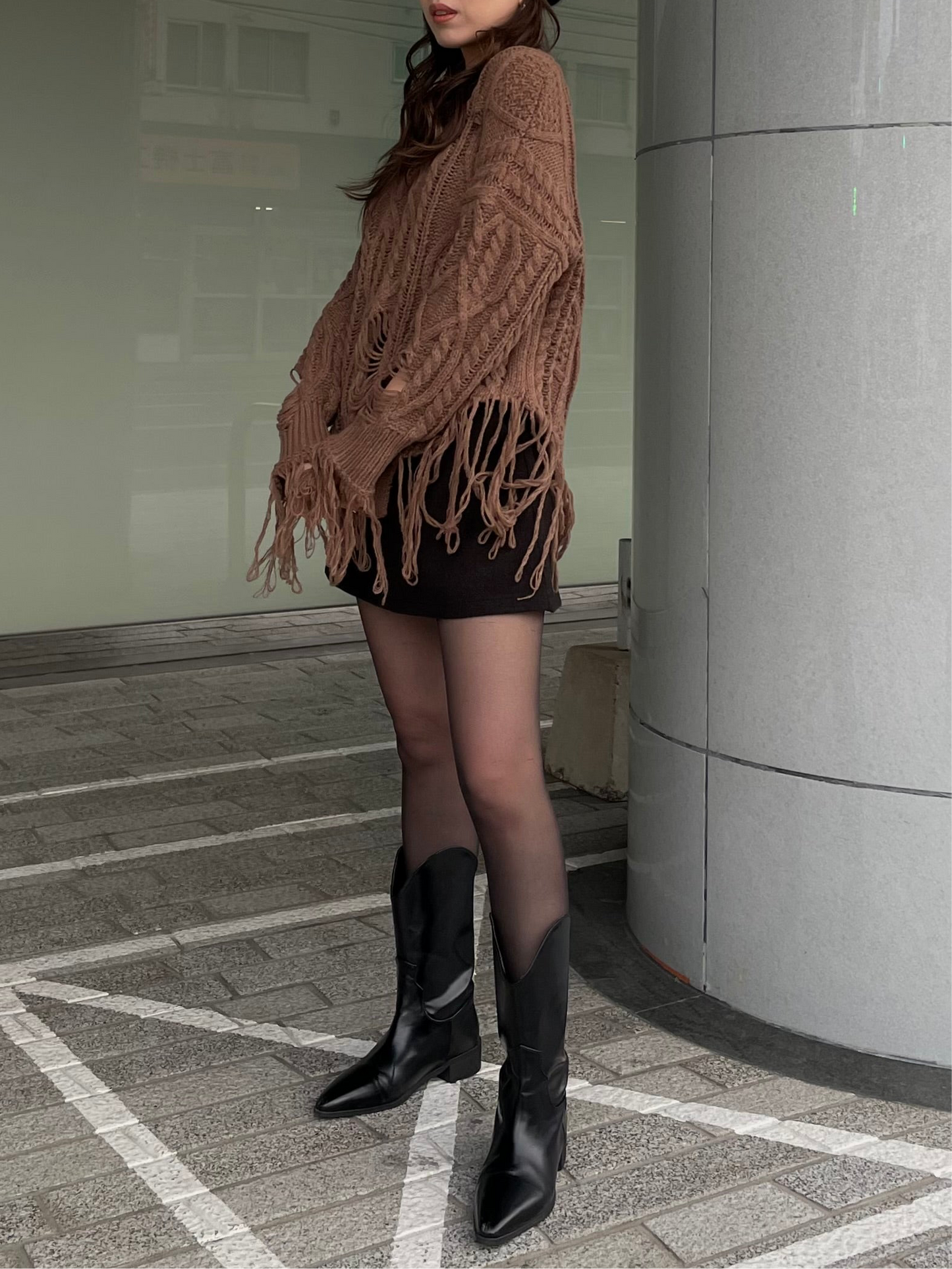 FRINGE OVER KNIT