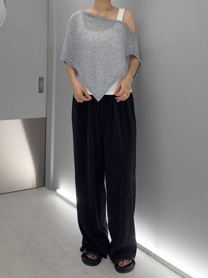 Summer knit poncho