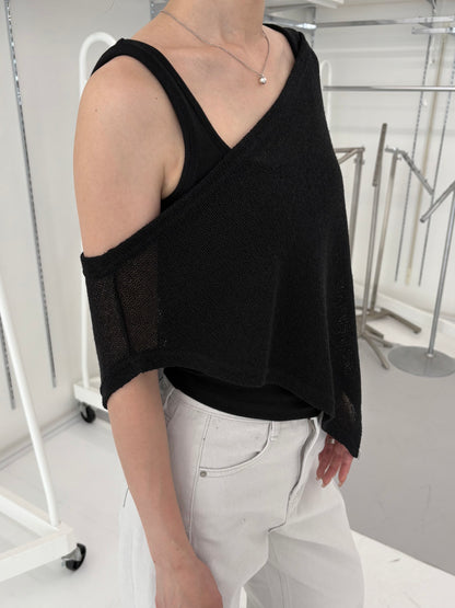 Summer knit poncho