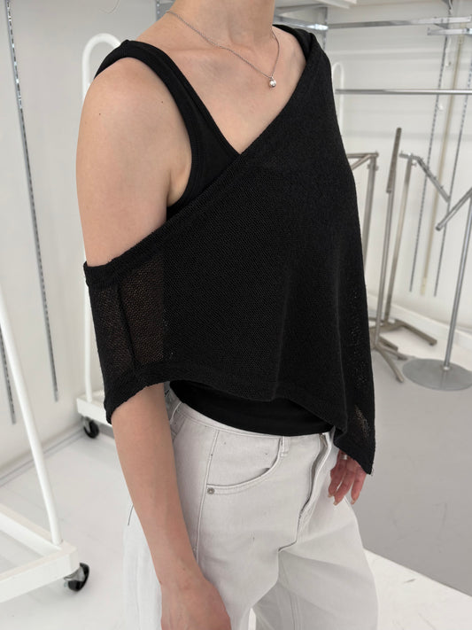 Summer knit poncho
