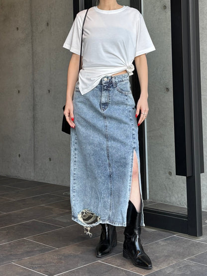vintage denim long sk