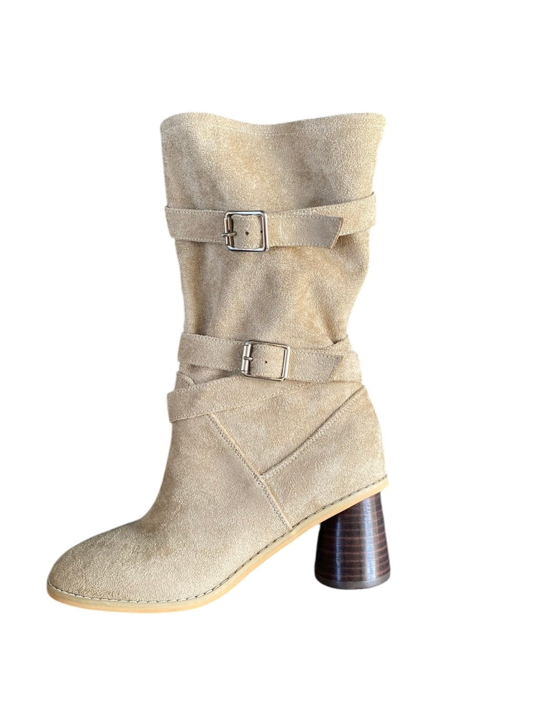 SUEDE BELT ANKLE BOOTS