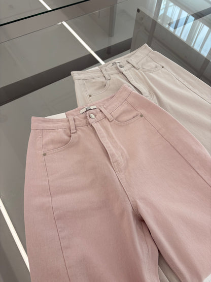 Pigment color wide denim