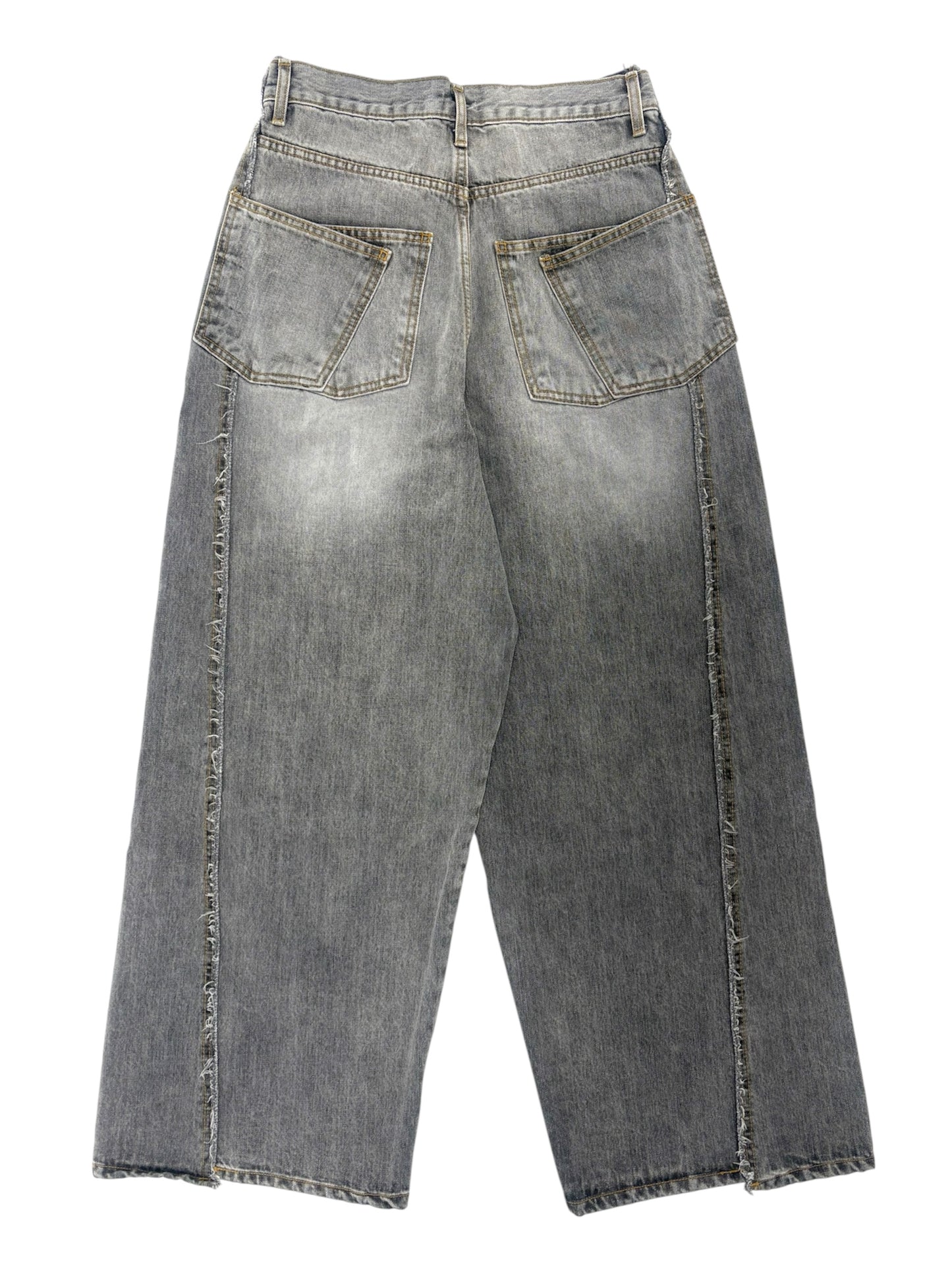 W pocket wide denim