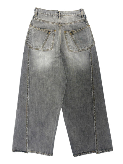 W pocket wide denim