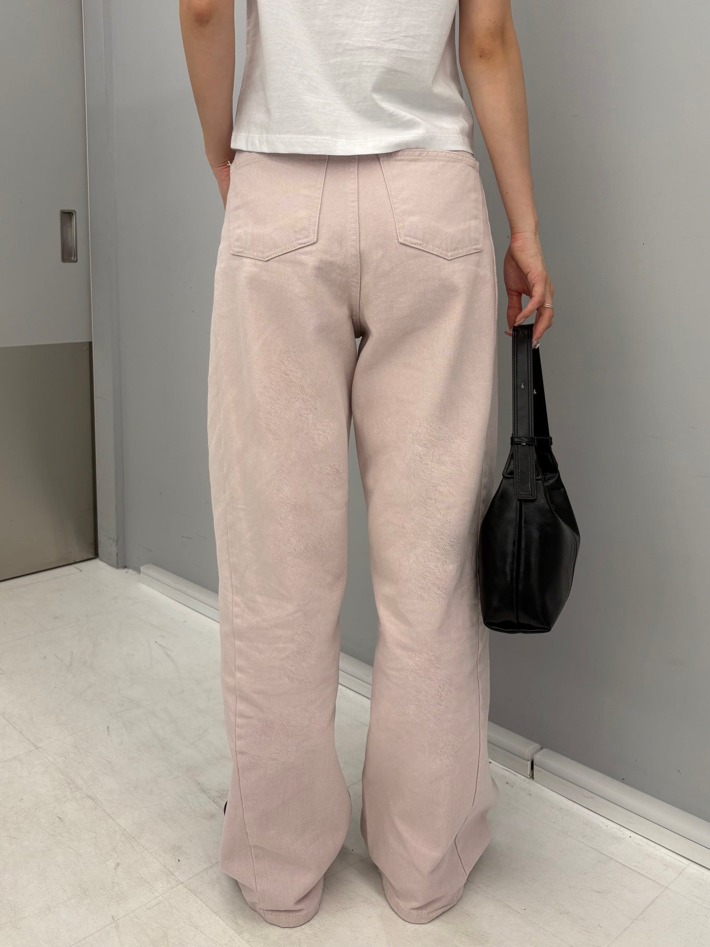 Pigment color wide denim