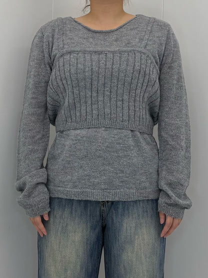 Bustier set knit tops