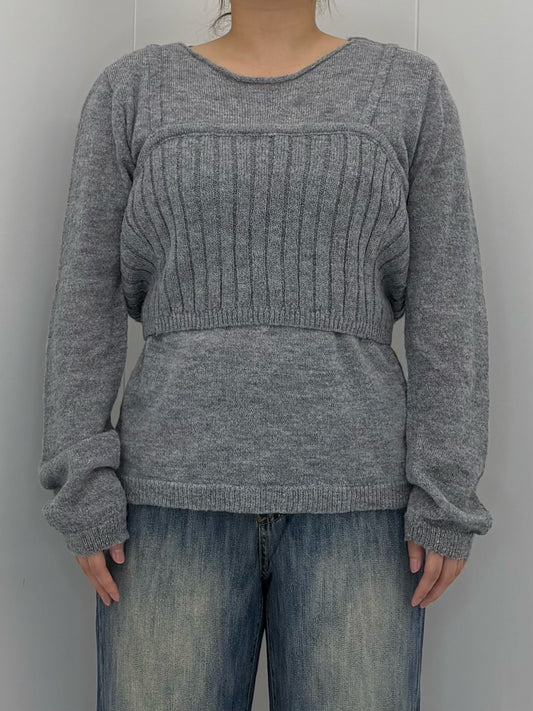 Bustier set knit tops