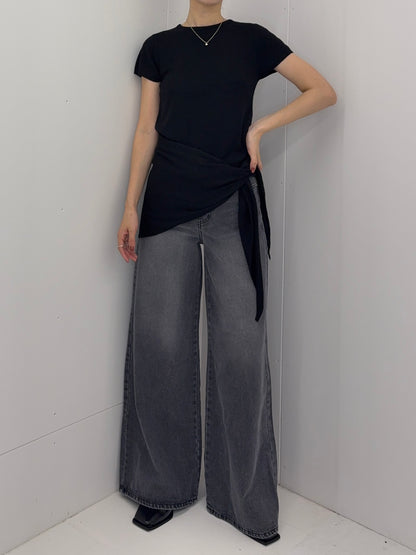 Scarf half knit tops