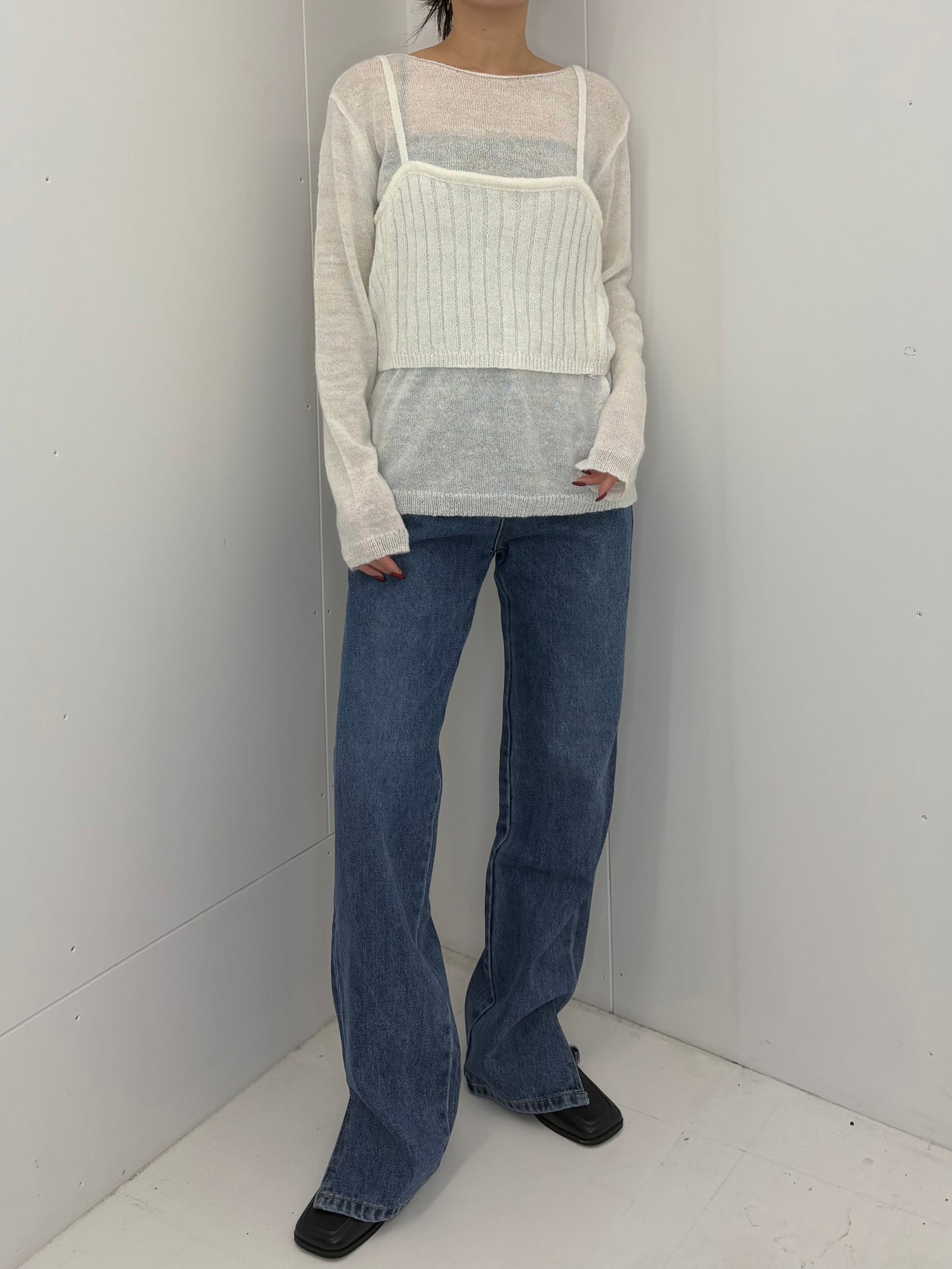 Bustier set knit tops