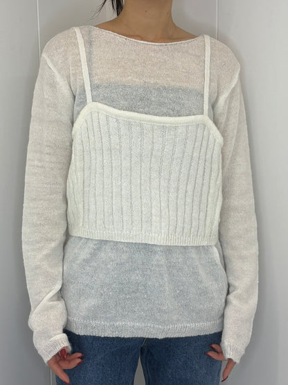 Bustier set knit tops