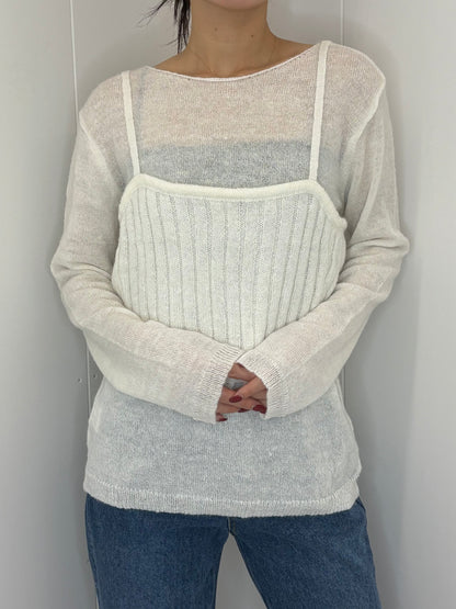 Bustier set knit tops