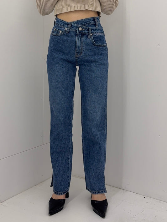 Unbalance h/w straight jeans