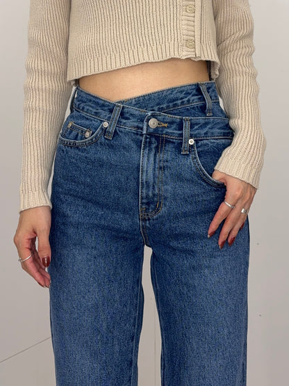 Unbalance h/w straight jeans