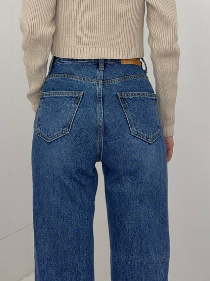 Unbalance h/w straight jeans
