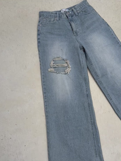 DAMAGE WIDE DENIM